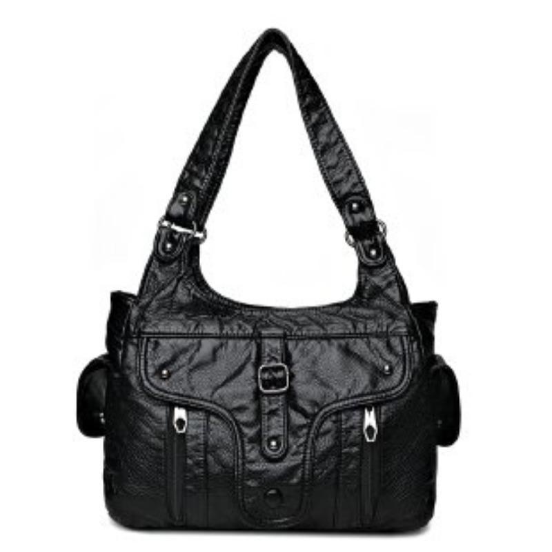 Новые женские кожаные роскошные сумки, мягкие, большой емкости, повседневные сумки-тоут, высококачественные женские кожаные сумки через плечо, женские сумки