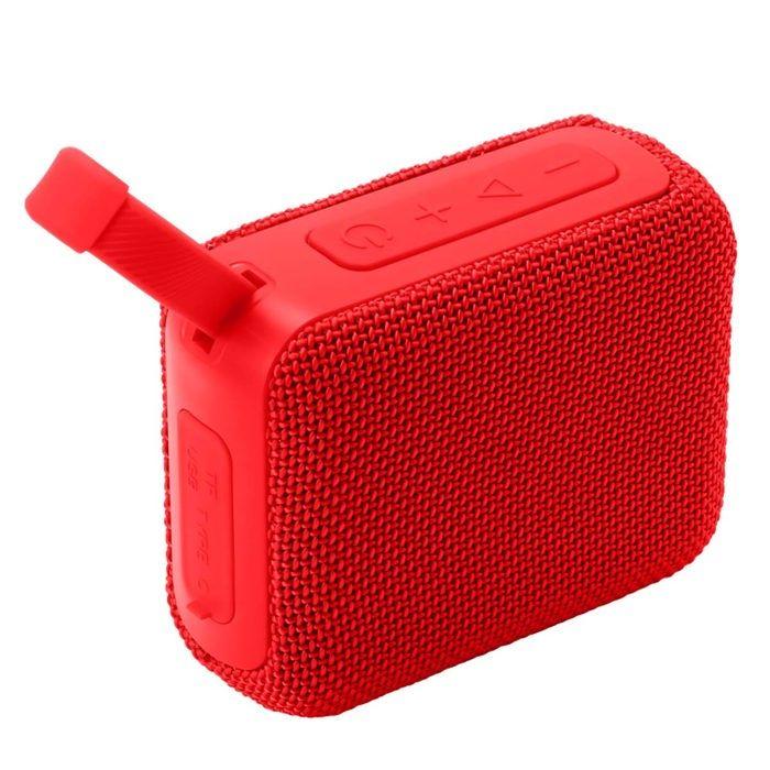 Enceinte Portable Bluetooth 5.3 5W Modèle XS40 Étanche IPX4 Autonomie 16H Ledwood Rouge