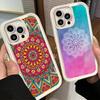 Чехол для телефона iPhone 17 Air 16E 15 16 Pro Max Узор в стиле Мандала Чехол-обложка 14 Plus 13 12 Mini Мягкий силиконовый Корпус Fundas
