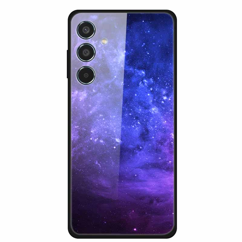 Tempered Glass Case For Samsung S25 Plus Case S 25 Plus Hard Back Cover For Samsung Galaxy A16 M55 A55 Phone Case Soft Bumper