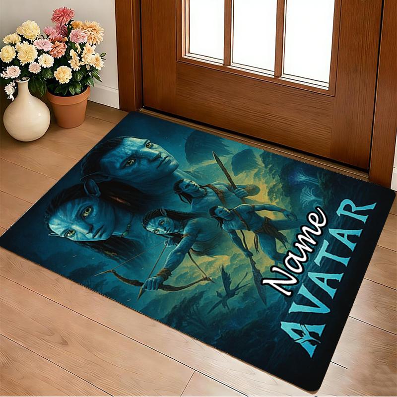 Personalized Name Avatar World Living Room Non-Slip Area Rug Soft Carpet for Bedroom Playroom Sofa Office Home Decor Doormat