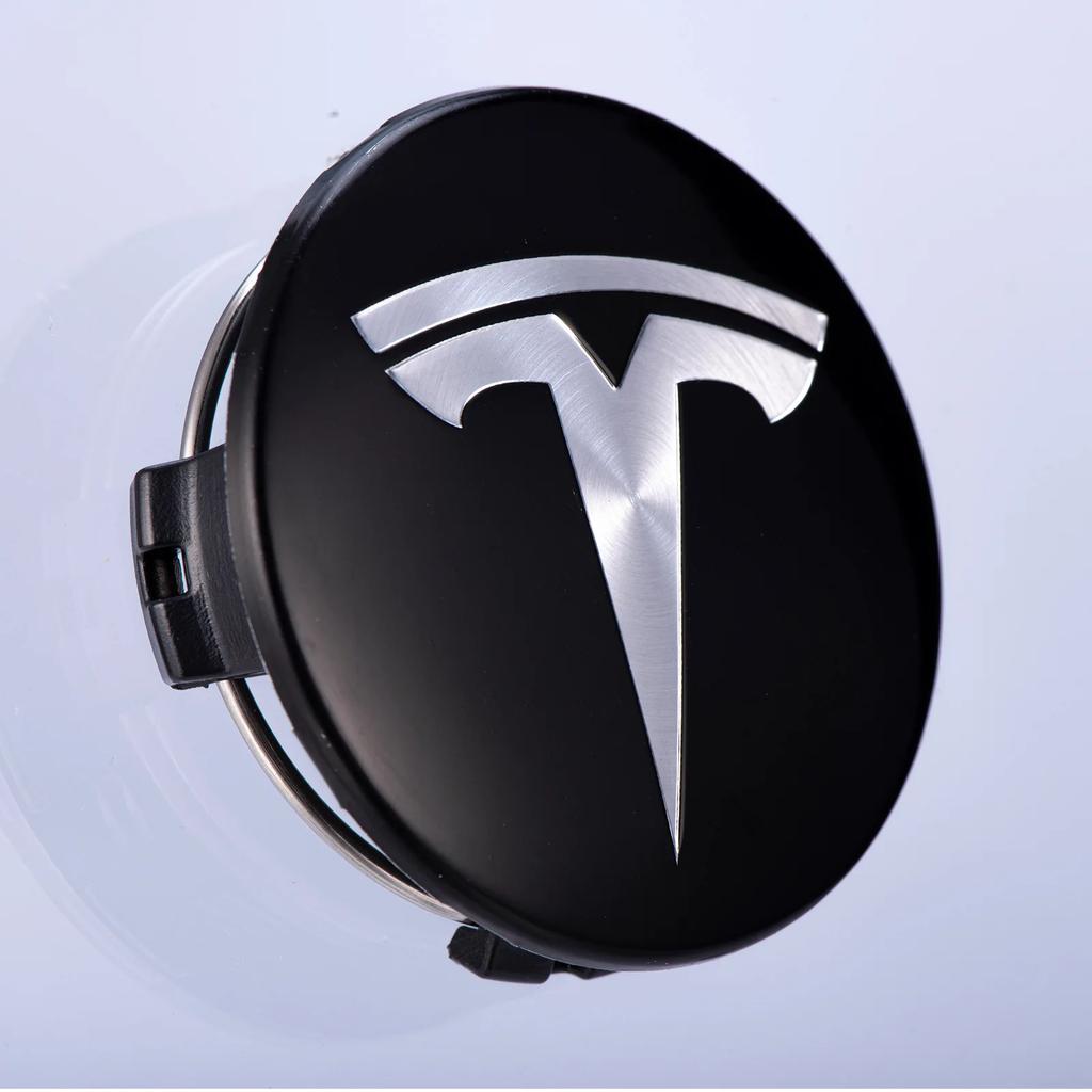 Car Sticker Tesla 56mm 4pcs Applicable to Tesla original wheel hub cover Model3 Model Y Model S X wheel hub tire center cover lo