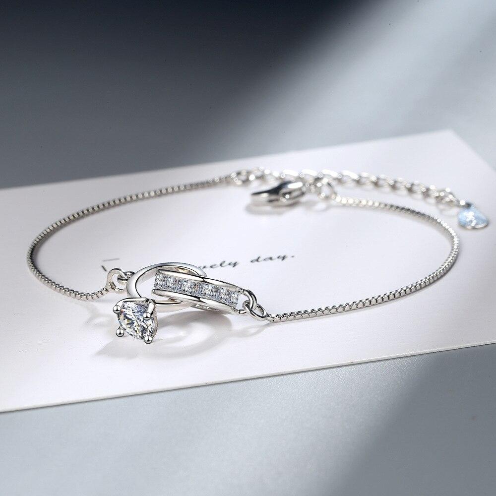 Femme Браслет Серебряный Цвет Единорог Цепочка Браслет Бесконечность Бесконечный Браслет с Застежкой-Лобстером Для Женщин Ювелирные Изделия