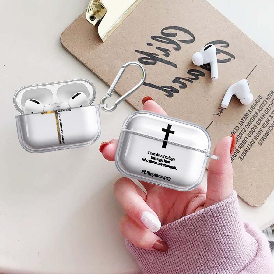 Прозрачные чехлы для наушников Чехол для Airpods Pro3 3 Pro 1 Pro2 2 4 Молящийся Мир На Кресте