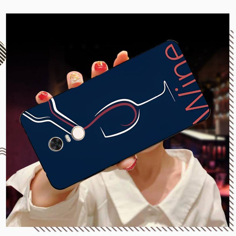 Coffee Wine Cup Phone Case for Redmi 5 6 7 8 9 A 5plus K20 4X S2 GO 6 K30 Pro