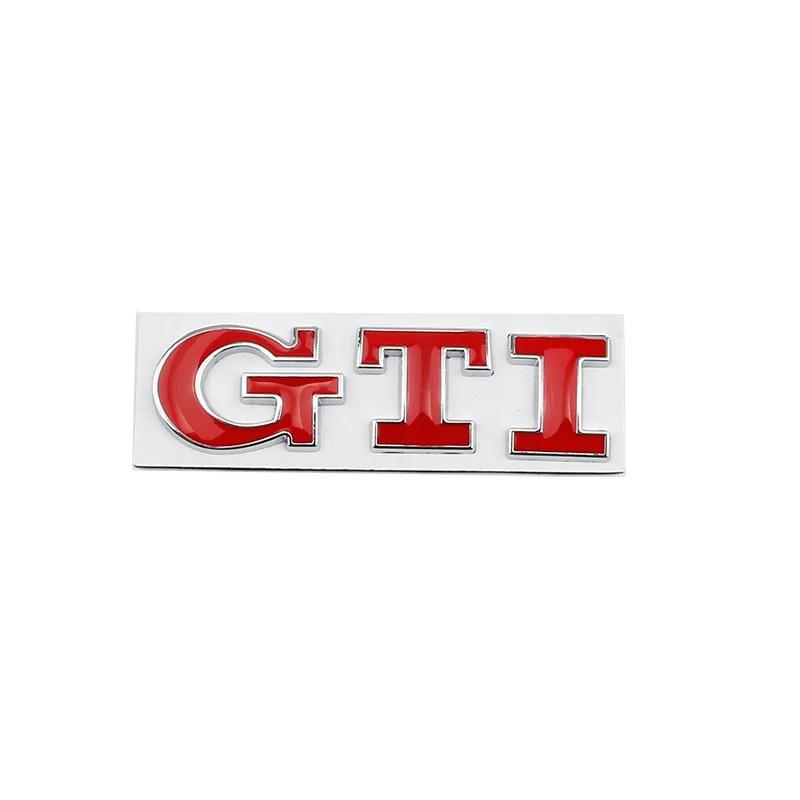BRP1 For VOLKSWAGEN VW GTI 3D Metal Logo GTI Emblem Car Front Grille Badge Rear Trunk Sticker For Volkswagen VW Polo Golf 5 Mk5 MK6 J oq2