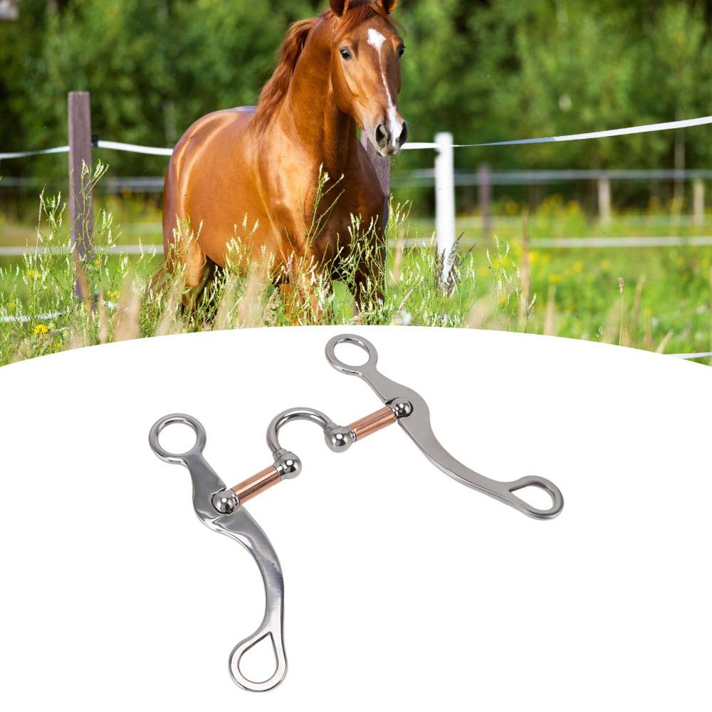 Rose Gold Plated Horse Snaffle Bit Stainless Steel Equestrian Equipment Horse Gag Bit Racetracks