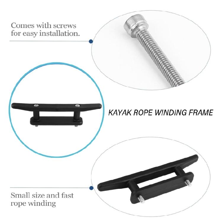 2Pcs Deck Kayak Rope Rack Kayak Rope Frame Cleat Hardware Nylon Boats Kayak Canoes Cleat Fixed Stand Easily to Install