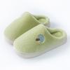 Cotton Slippers Autumn and Winter Indoor Home Non-slip Thick Bottom Couple Style Velvet Warm Color Striped Cotton Mop