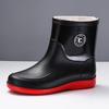 Men's New Comfortable Rain Boots Medium and Short Tube Casual Walking Waterproof Work Wear-resistant Water Shoes Winter