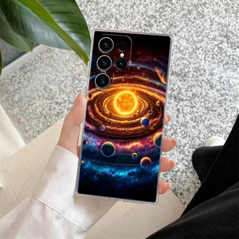Космос Планета Луна Звезды Вселенная Прозрачный Чехол Для Samsung Galaxy S26 S25 S24 S23 Ultra S21 FE S22 Plus S26 Ultra Чехол для Телефона