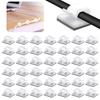 Pakalik Cable Clips, 50-Piece Pack, Cord Clips, Cable Holders, Cord Hiding, Wiring Storage, Adhesive Sheet, Cord Hooks, No Tools Required, LAN Cable,