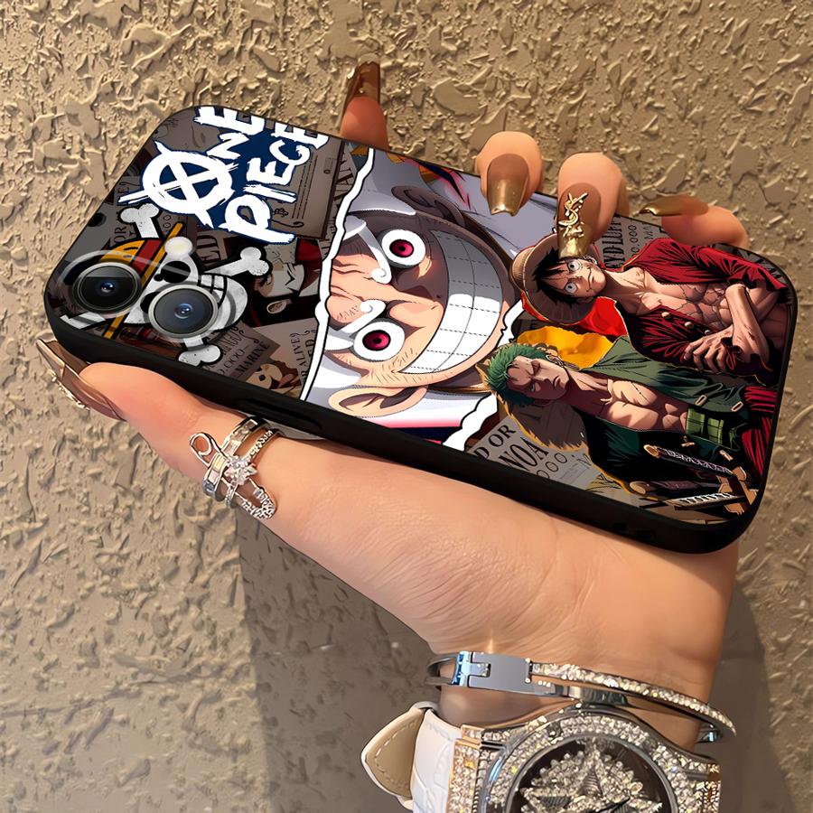Чехол для iPhone 15 Plus X XS XR 13 Mini 12 SE 17Air 17 16 Pro Max 11 14 7 8 Funda Чехол для телефона Аниме Luffy Zoro