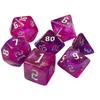 7Pcs Glitter DND Dice Starlight Effect Polyhedral Dice Set Retro Font Styles Magic Dice Set Party Desktop Entertainment