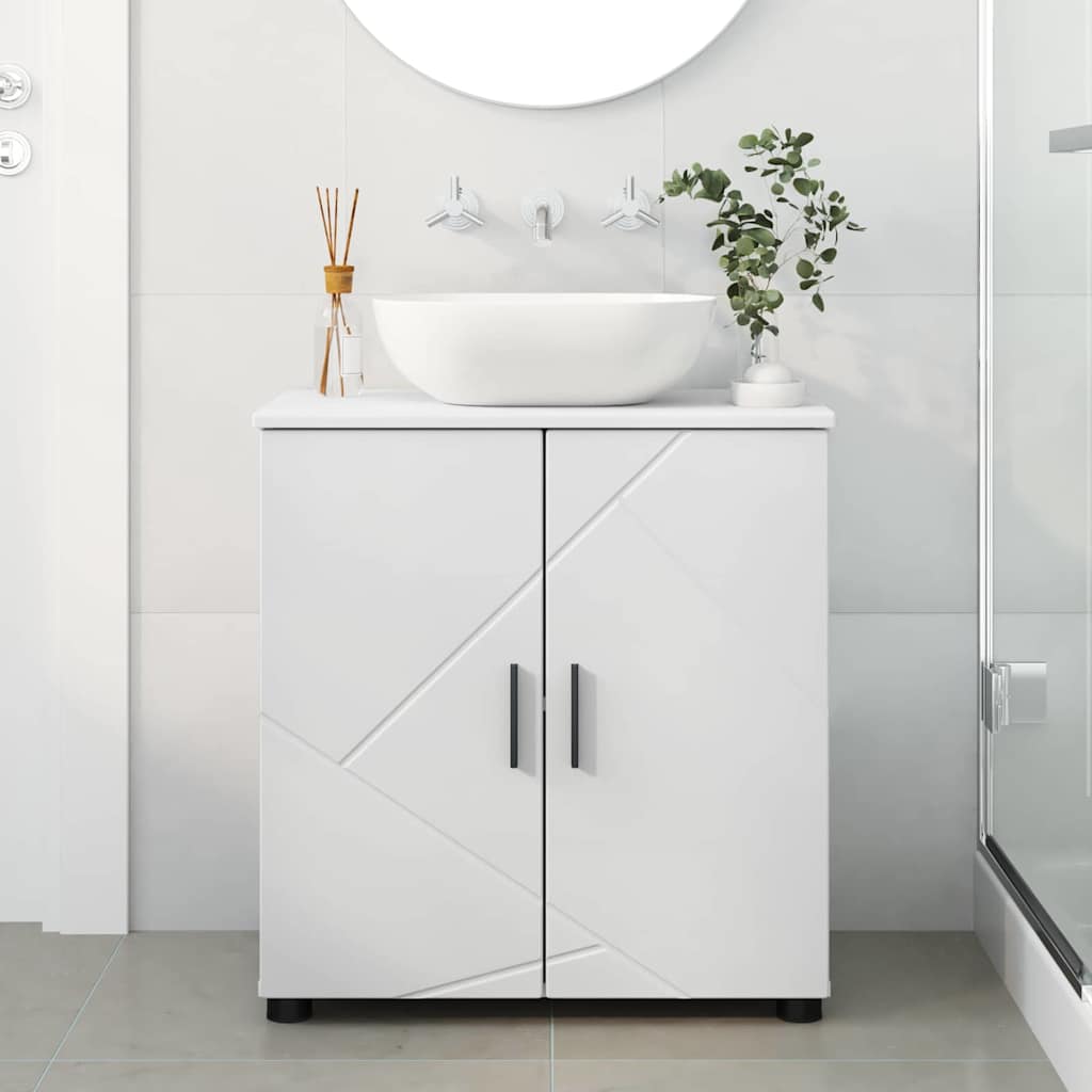 Bathroom Cabinet White 61 x 35 x 64 cm Particleboard & Metal