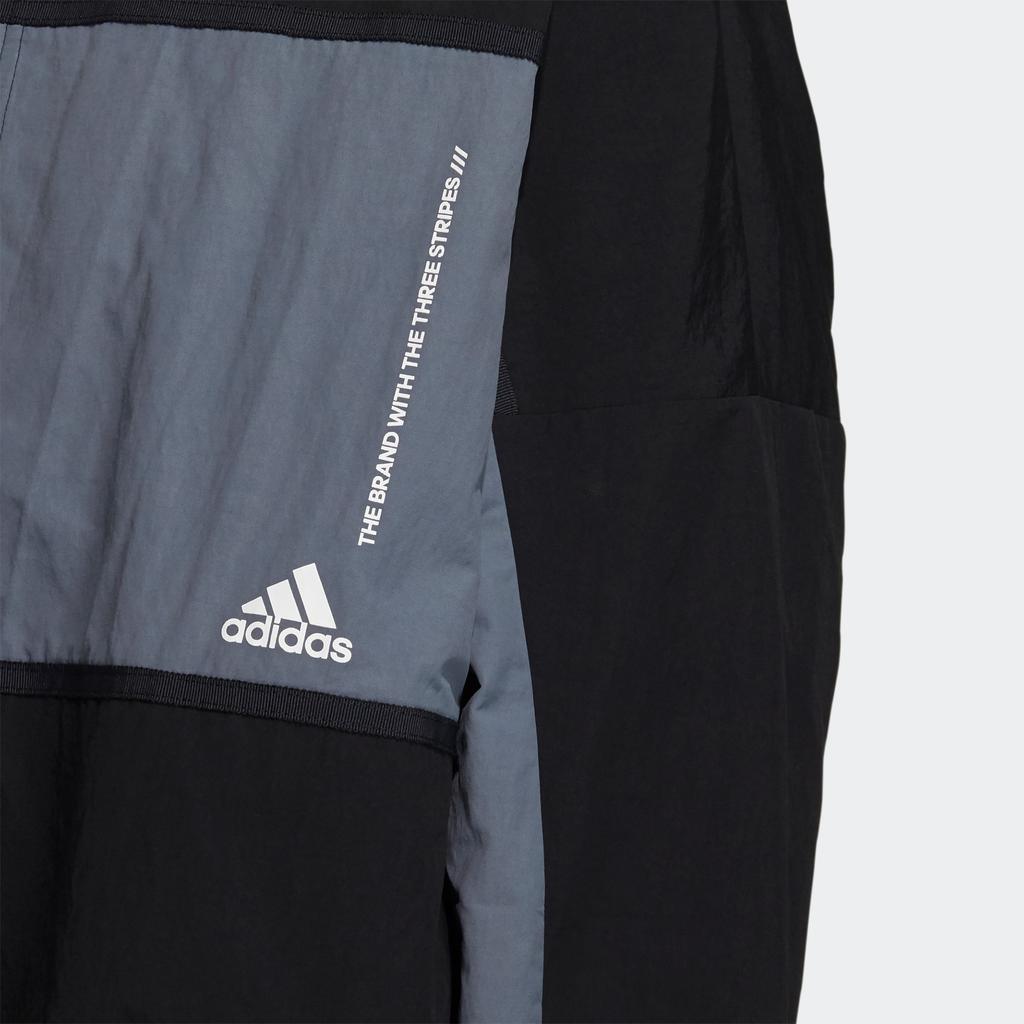 Adidas Куртка Wrd с тканым воротником, свободный крой, двухцветная мужская верхняя одежда, черная GL8673