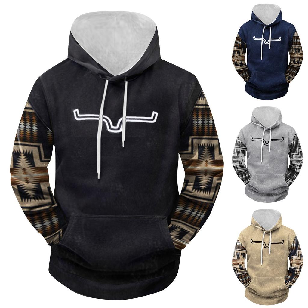 Fashion Print Loose Men's And Women's Long Sleeve Hooded Sweater