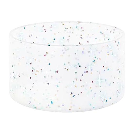 Silicone Cup Sleeve Glitter Anti-Slip Heat Insulation Cover Lightweight Water Bottle Pad