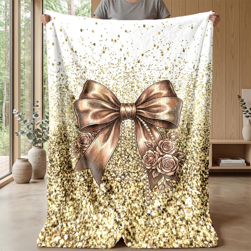 Glamorous Leopard Diamonds 1 Theme blanket Lightweight Warm Flannel Blanket Decorative Throw Blanket for Home Decoration