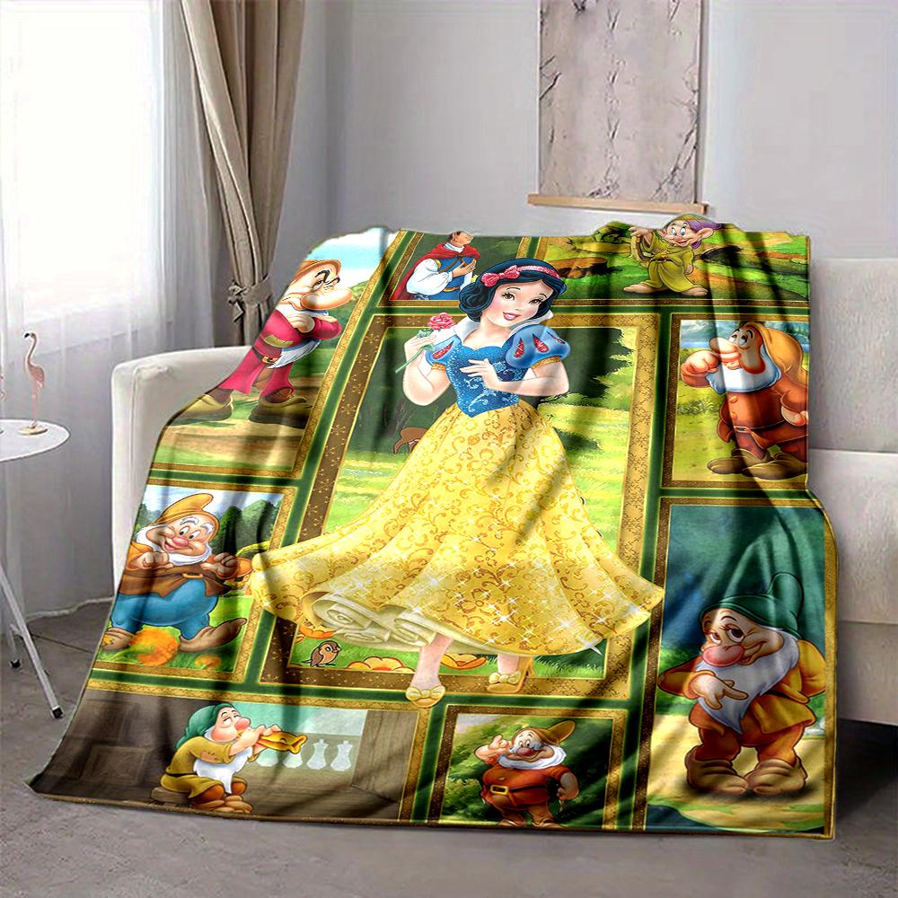 1Pc Snow White Seven Dwarfs Blanket Soft And Comfortable Casual Warm Camping Travel Christmas Halloween Xmas Gift M924461
