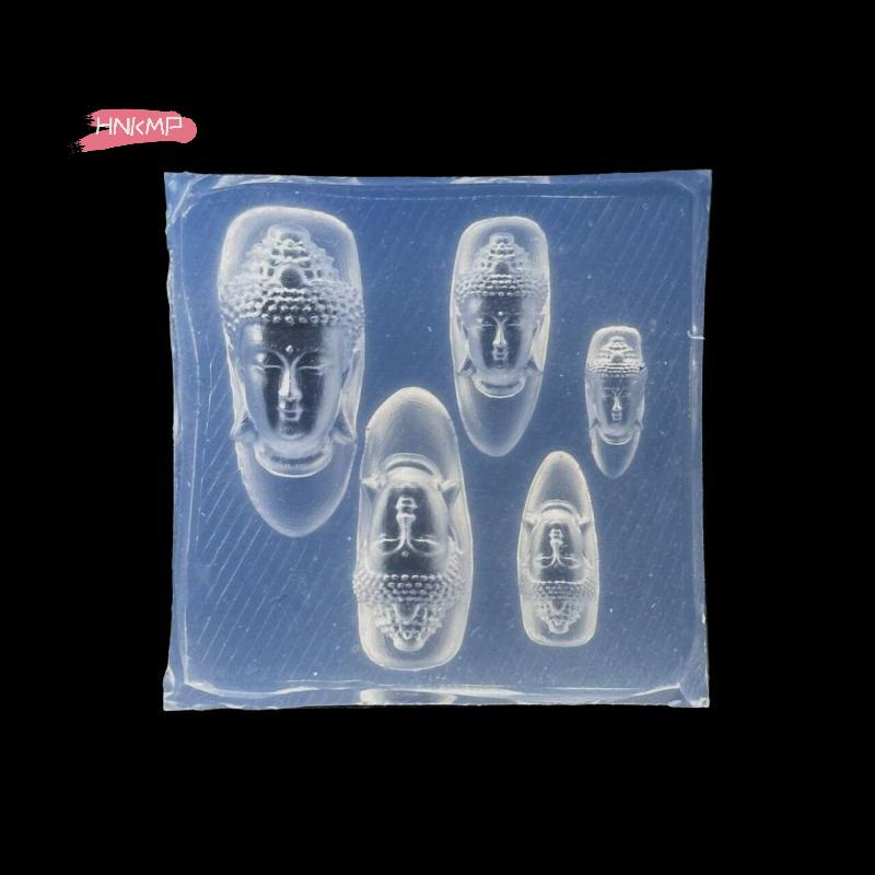 1 шт. 3D акриловая форма Голова Будды Бог богатства Нейл-арт DIY Силиконовая форма для маникюрной декорации Шаблон для нейл-шарма