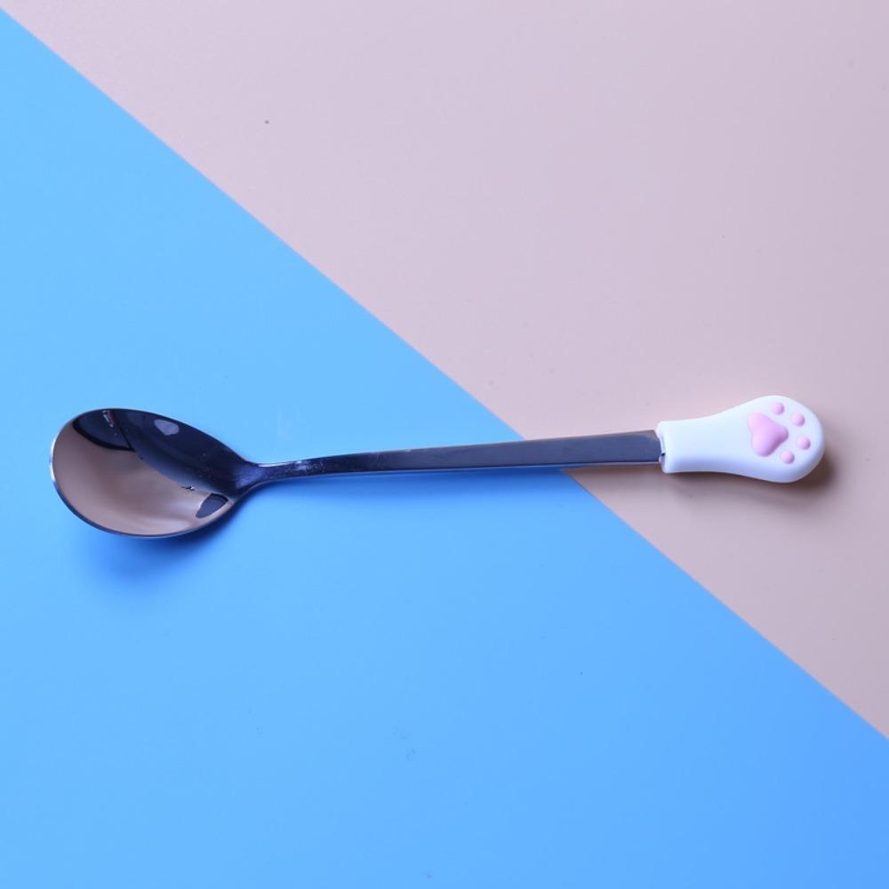 Ложка для помешивания с длинной ручкой «Кошачий коготь» Кухонные принадлежности Половник для супа Милые десертные ложки