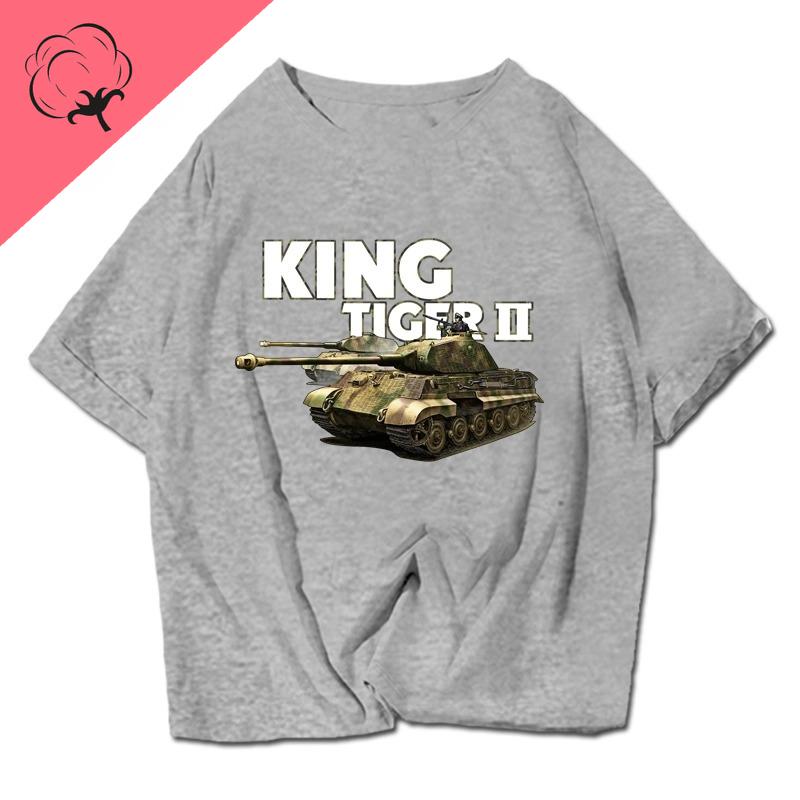Вторая Мировая Война Танк Мир Тигр M4 Военный Энтузиаст Футболка с коротким рукавом Хлопок Винтажная Унисекс Одежда