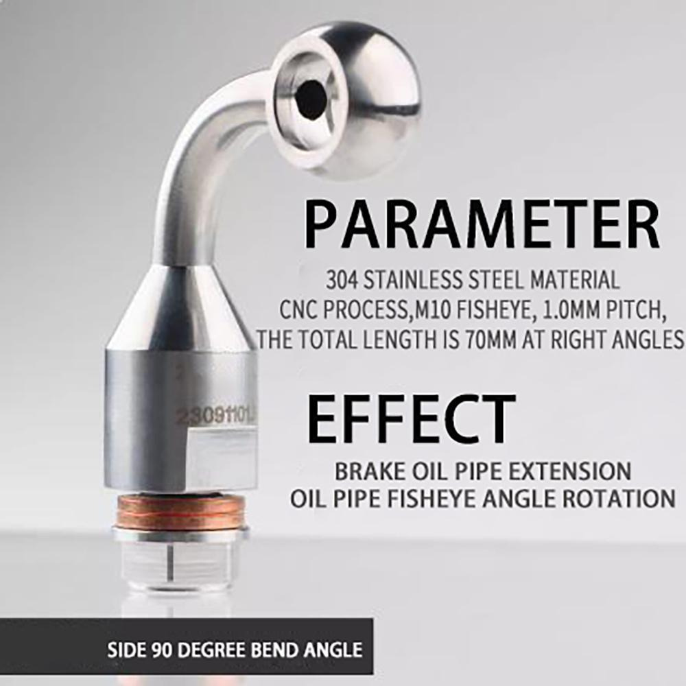 Кронштейн-удлинитель тормозного шланга мотоцикла, трубка CNC, нержавеющая сталь 304, универсальный M10, для RCS, запасные аксессуары