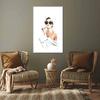 Минималистичный для женщин, наносящий помаду, холст, картина с художественным изображением, современная мода, настенные постеры, принты для гостиной, спальни, украшение для дома