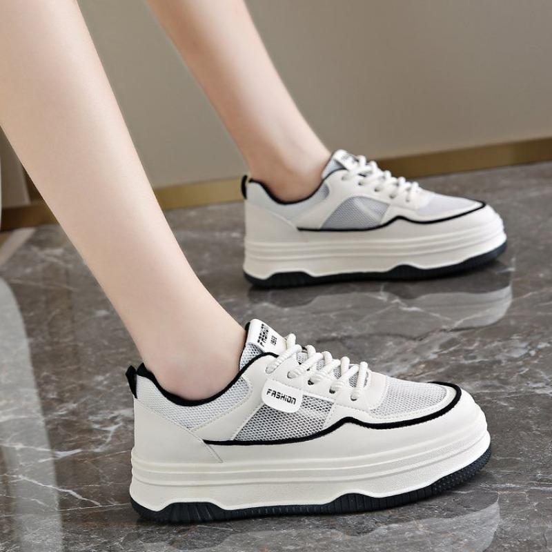 New Fashion Women's Shoes Summer Thick Sole White Autumn Breathable Platform Tennis Woman Runing Shoes Female Casual Sneaker