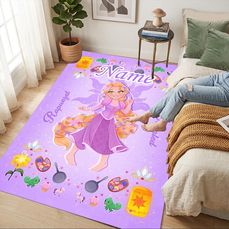 Personalized Name Fairy Tale Living Room Non-Slip Area Rug Soft Carpet for Bedroom Kids Playroom Sofa,Office Home Decor Doormat