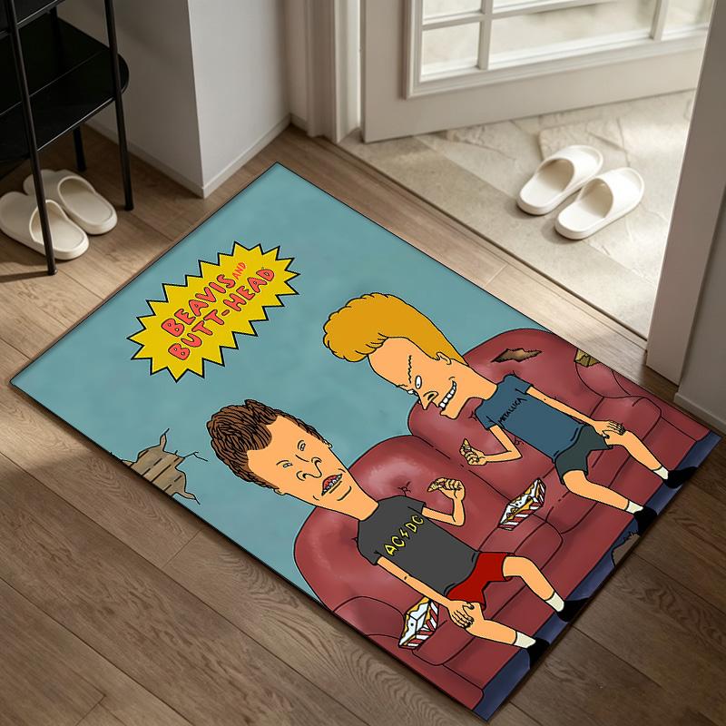 Beavis and Butt‑Head Carpet Non-slip Indoor Mat Suitable for Office Chair Living Room Computer Desk Decorative Home Office Carpet Polyester Fiber Mat