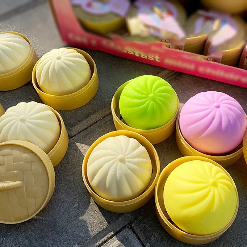 Гигантские пельмени Сквиши Игрушки для снятия тревоги Фиджет-игрушка Симуляция еды Паровой пирожок с начинкой Мягкое сжимание Тесто-игрушка для снятия стресса