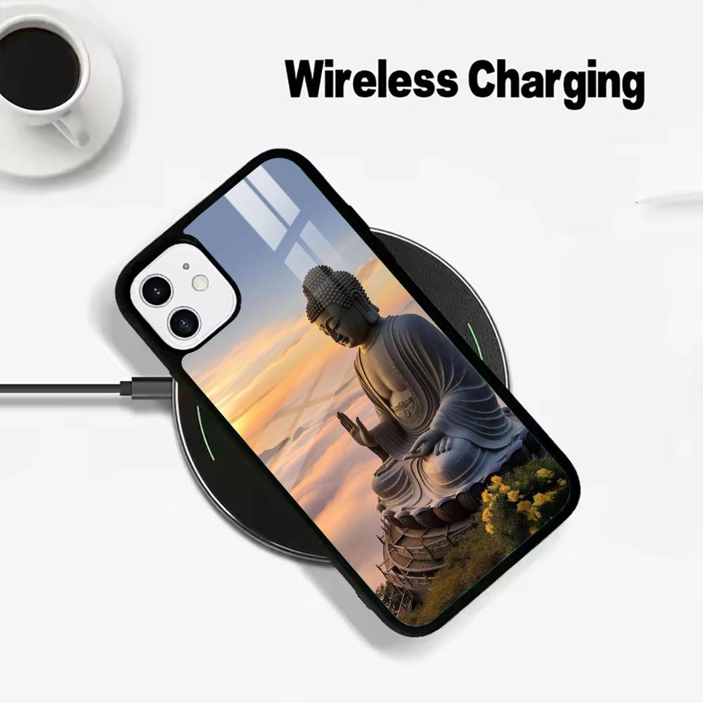 Shakyamuni Buddha Phone Case For IPhone17 16 15 14 13 12 11 Pro Max 16/15/14Plus Wireless Charger Cover Funda