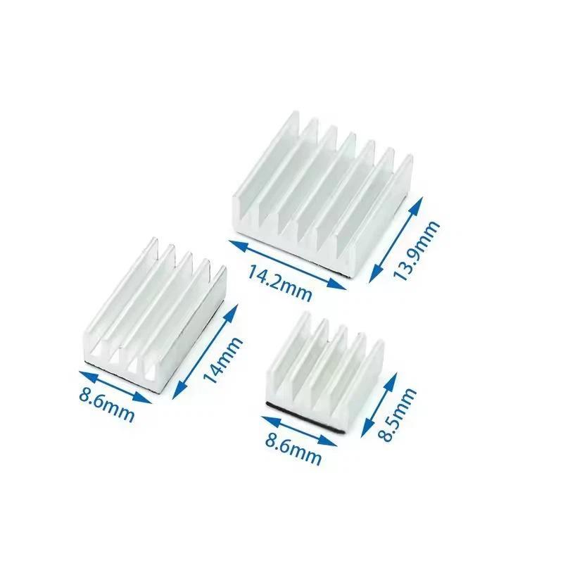 Raspberry Pi 4 Cooling Radiator 3PCS Durable Aluminum Heat Sink Kit for Raspberry Pi 4B 24/7 Stable Running