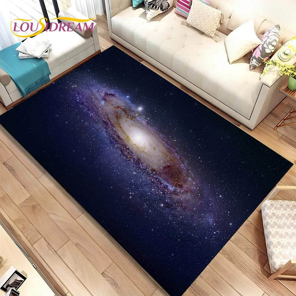 Коврик Galaxy Universe Space Stars, ковер для дома, гостиной, спальни, дивана, коврик для двери, детский нескользящий напольный коврик HD