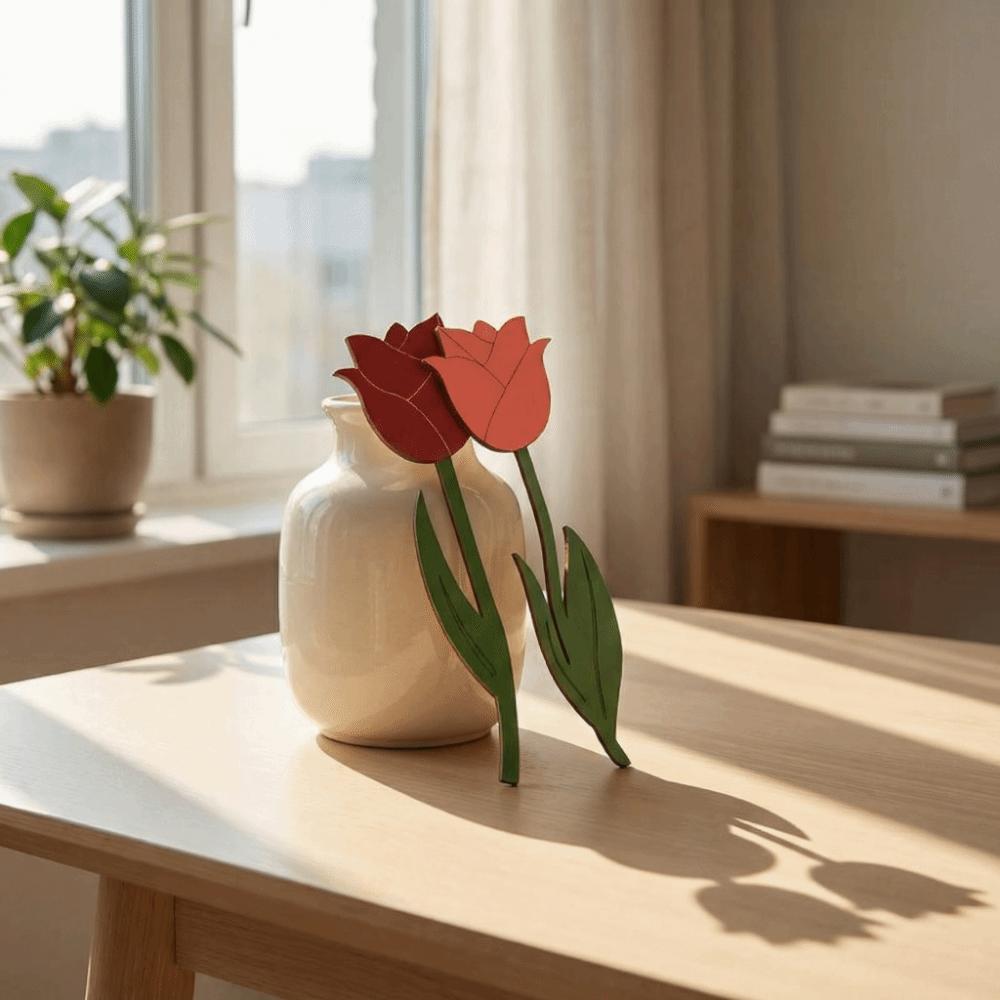 30 PCS Creative Wooden Rose Chips Funny Mother's Day Gifts For Weddings Birthdays Holidays