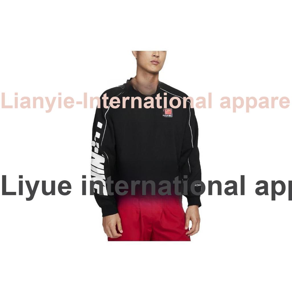 Nike Толстовка свободного кроя с круглым вырезом и длинными рукавами с буквенным принтом, мужская толстовка черного цвета FB7261-010