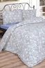Vivi Bedding Set 4 Pcs, Duvet Cover, Bed Sheet, Pillowcase, Double Size, Self Patterned, Wedding, Daily Use Blue