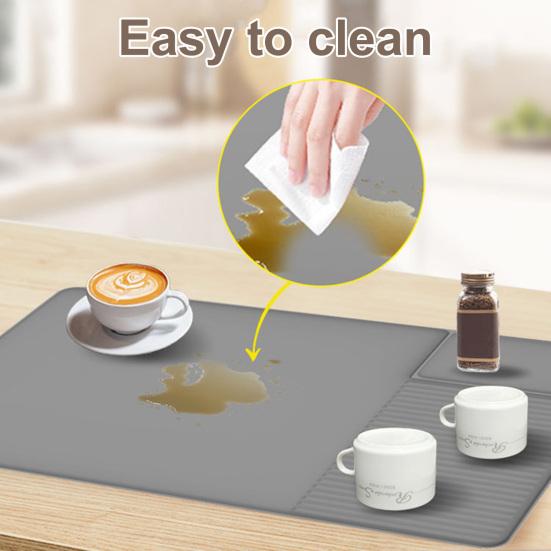 Силиконовый коврик для кофе 24''x16'', непроливающийся коврик для кофейного бара, термостойкий коврик для сушки посуды, шумоподавление, амортизация, аксессуары для кофейного бара