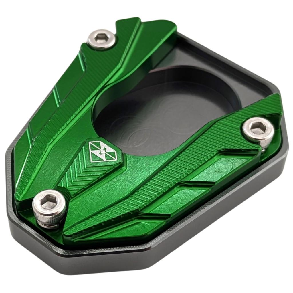 Саариселька NINJA250 Z250 Боковая подставка, Пластина, Мотоцикл, Накладка, Универсальный адаптер, Алюминий, Основание, Туринг, Расширение, Легкий, Зеленый
