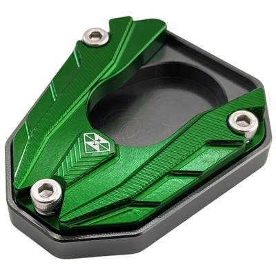 Саариселька NINJA250 Z250 Боковая подставка, Пластина, Мотоцикл, Накладка, Универсальный адаптер, Алюминий, Основание, Туринг, Расширение, Легкий, Зеленый