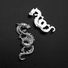 10Pcs Nail Art Rhinestones Chinese Zodiac Dragon Shiny Alloy 3D Metal Dragon Nail Accessories Women Supply