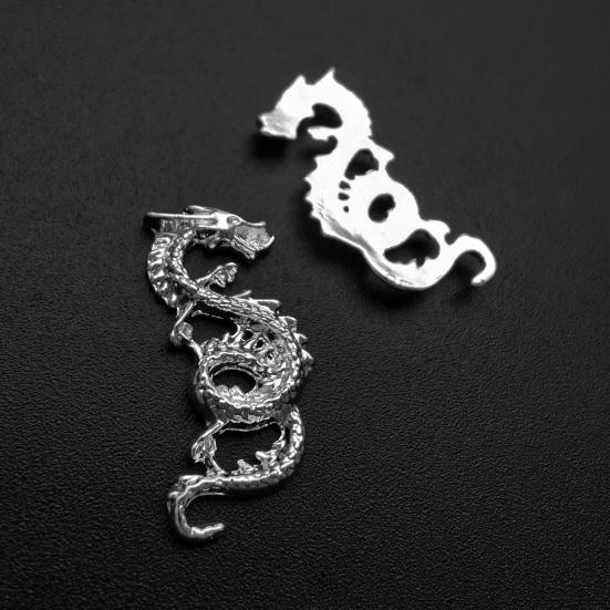 10Pcs Nail Art Rhinestones Chinese Zodiac Dragon Shiny Alloy 3D Metal Dragon Nail Accessories Women Supply