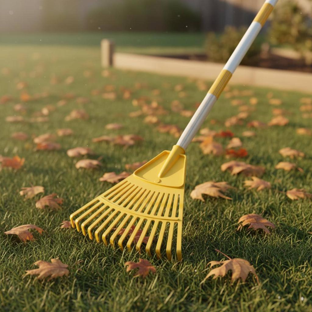 2 Pieces Plastic Fan Rake Safe Fan-Shaped Foliage Rake Outdoor Tool Lightweight Easy to Use for Yard