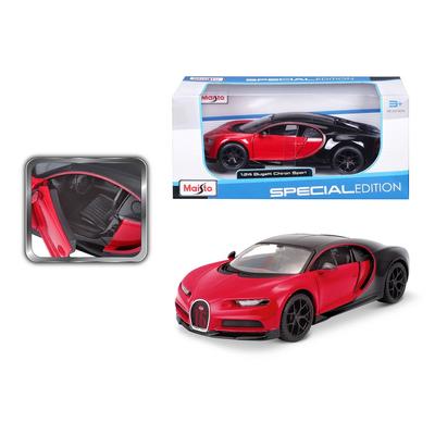 Maisto | Коллекционный автомобиль | Специальное издание | Bugatti Chiron Sport красно-черный | 1:24