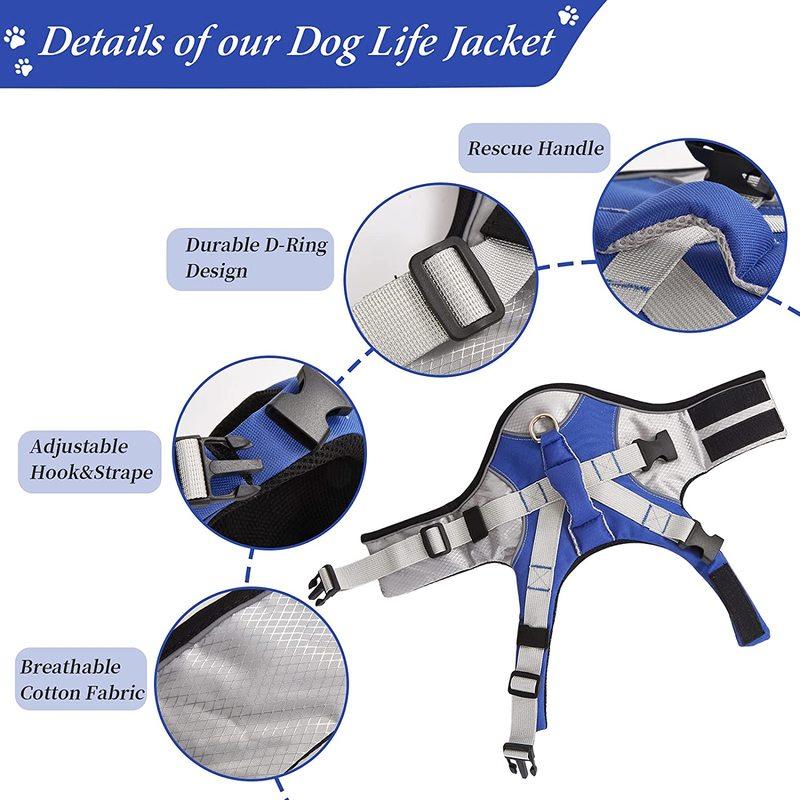 Спасательный жилет для домашних животных, летний поплавок для собак, светоотражающая полоса, спасательный регулируемый, непромокаемый спасательный жилет для домашних животных