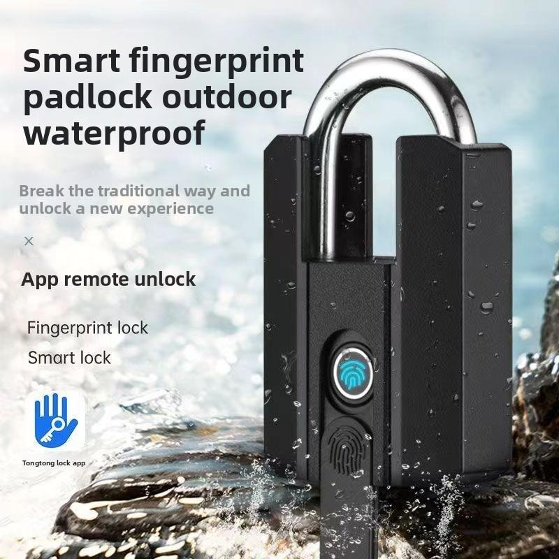 Водонепроницаемый Умный Замок-навес с Отпечатком Пальца, Bluetooth для Мобильного Телефона, Сквозной Замок, Электронный Замок, Замок для Багажа, Шкафа, Ящика, Большой Замок с Отпечатком Пальца