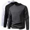 Мужская футболка-борцовка осень-зима американский ретро европейский размер мода полуводолазка однотонная мужская футболка с длинными рукавами