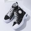 New Fashion Canvas Casual Shoes Lightweight Thick-soled Heightening Dad Shoes Breathable High-top Women's Shoes Versatile Little White Shoes Women